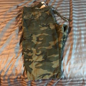 Army Green Cargo Shorts